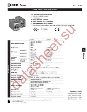 GT5Y-2SN1A100 datasheet  